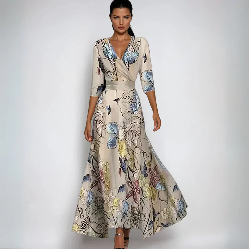 Elvira – Elegantní Šaty s Výstřihem do V