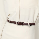 Doina – Classic brown belt with gold buckle