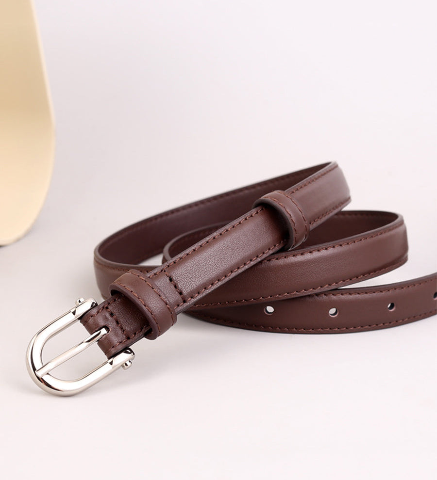 Doina – Classic brown belt with gold buckle