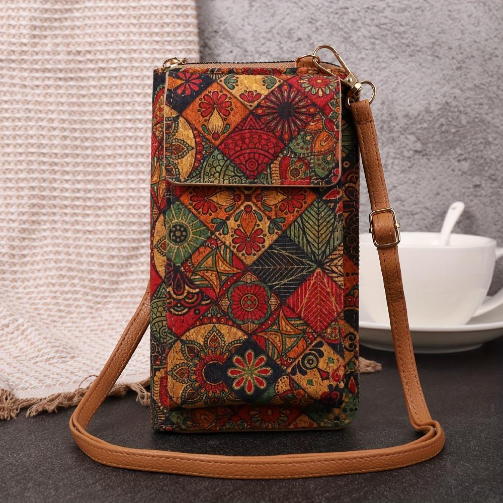 Natalia — Boho květinová kabelka přes rameno