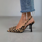 Isabelle – Slingback boty s leopardím vzorem