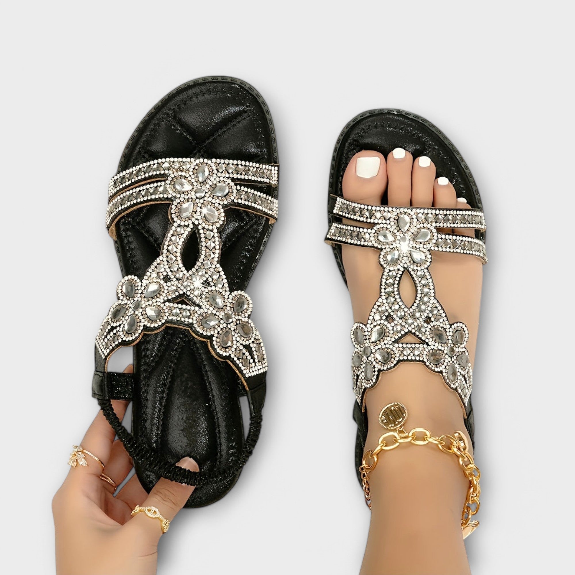 Marina – Boho sandály s pletenými pásky
