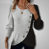 Kaia | Elegantní Pletená Košile s Dlouhými Rukávy
