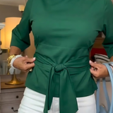 Daria – Elegantní top s mašlí v pase