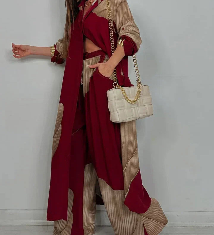 Ileana – Letní Chic Sada s Patchwork Vzorem
