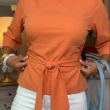 Daria – Elegantní top s mašlí v pase