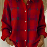 Anca – Soft Knit Checked Cardigan