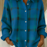Anca – Soft Knit Checked Cardigan