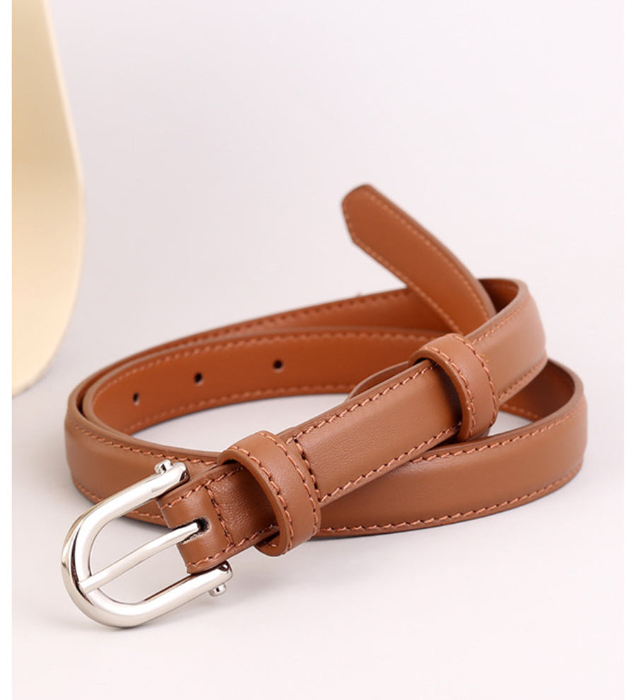 Doina – Classic brown belt with gold buckle