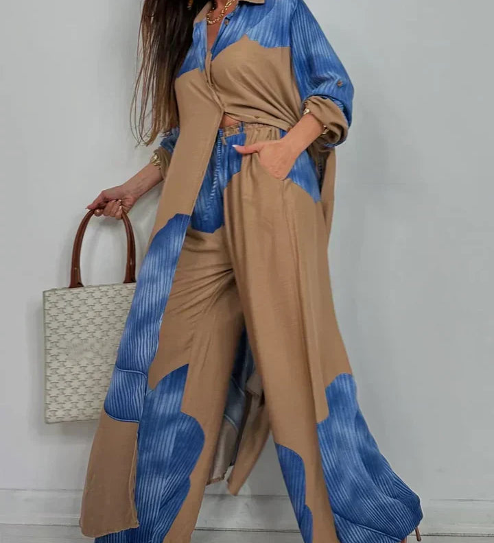 Ileana – Letní Chic Sada s Patchwork Vzorem