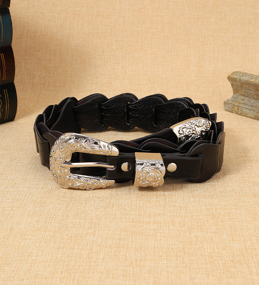 Rodica – Western Belt with Floral Details