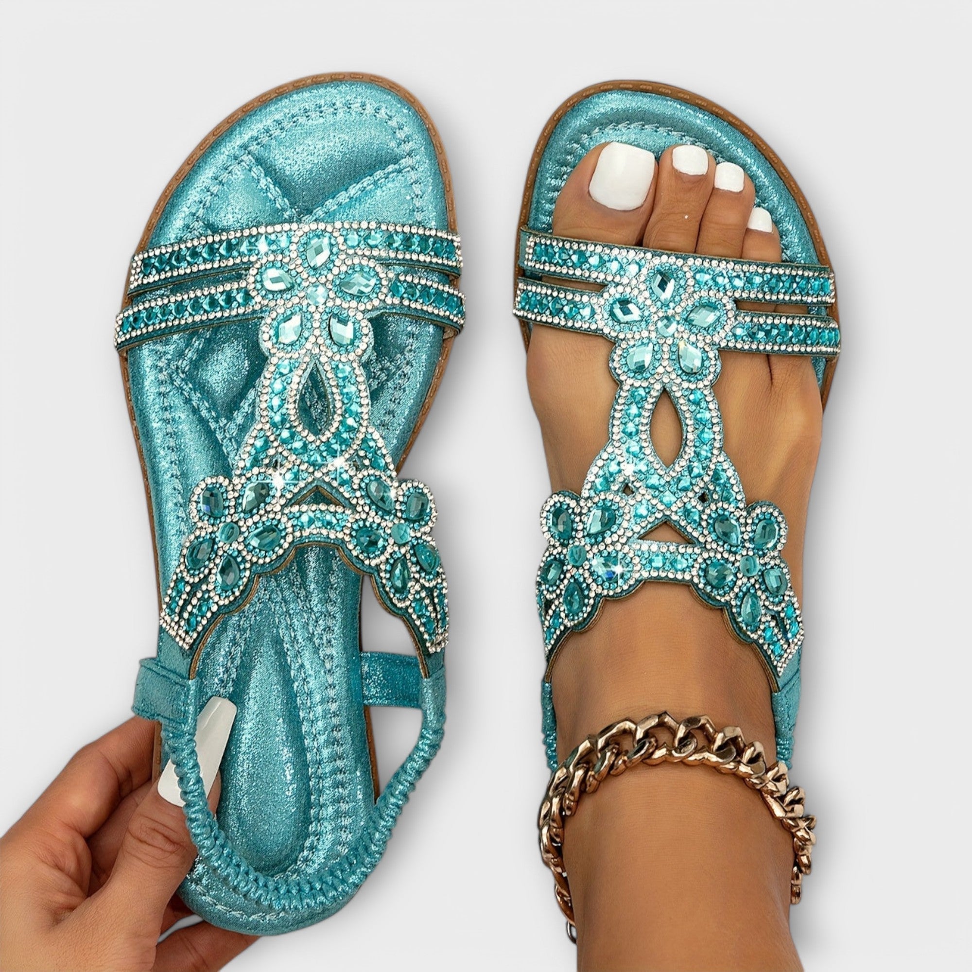 Marina – Boho sandály s pletenými pásky