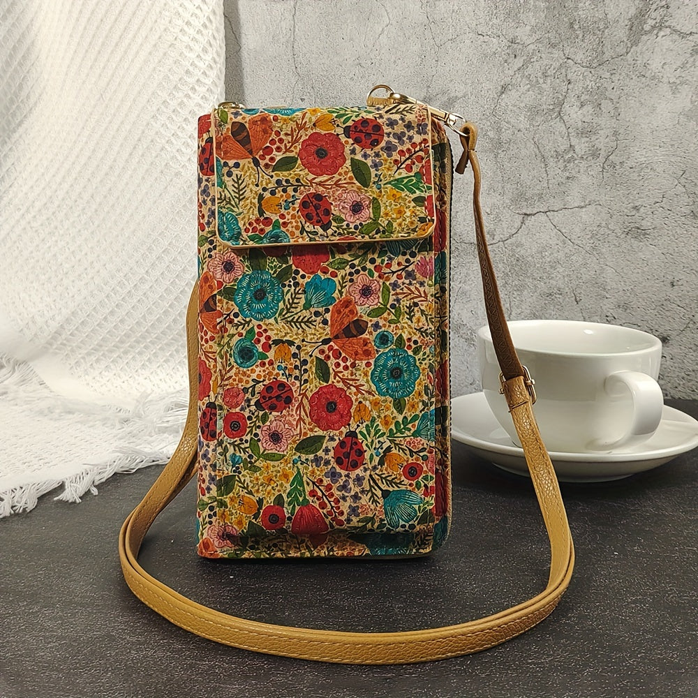 Natalia — Boho květinová kabelka přes rameno