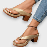 Rodica – Elegantní mules na podpatku