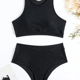 Octavia – Sportovní bikiny s vysokým pasem a elastickým materiálem
