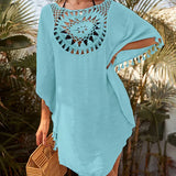 Rodica – Beach skirt with crochet detailing and fringes