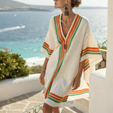 Luminița – Kaftan šaty s geometrickým slunečním designem