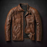 Luca – Kožená moto bunda s městským designem