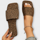 Yasmina - Měkké mokasíny s leopardím potiskem
