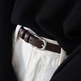 Doina – Classic brown belt with gold buckle