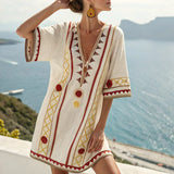 Dana – Kaftan dress gold and garnet