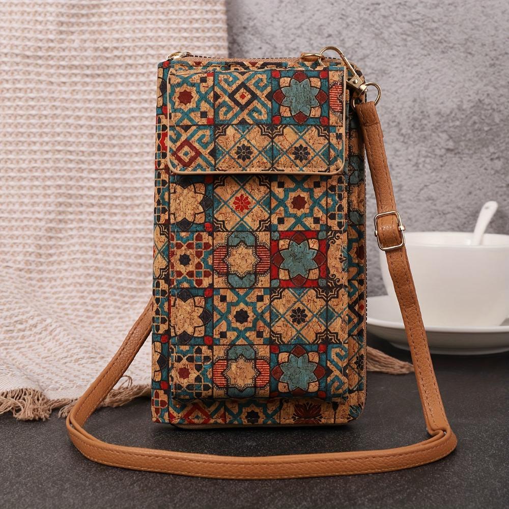Natalia — Boho květinová kabelka přes rameno