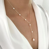 Aurora – Y-shaped pearl necklace