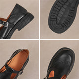 Giulia – Vintage boty s brogue designem a přezkou